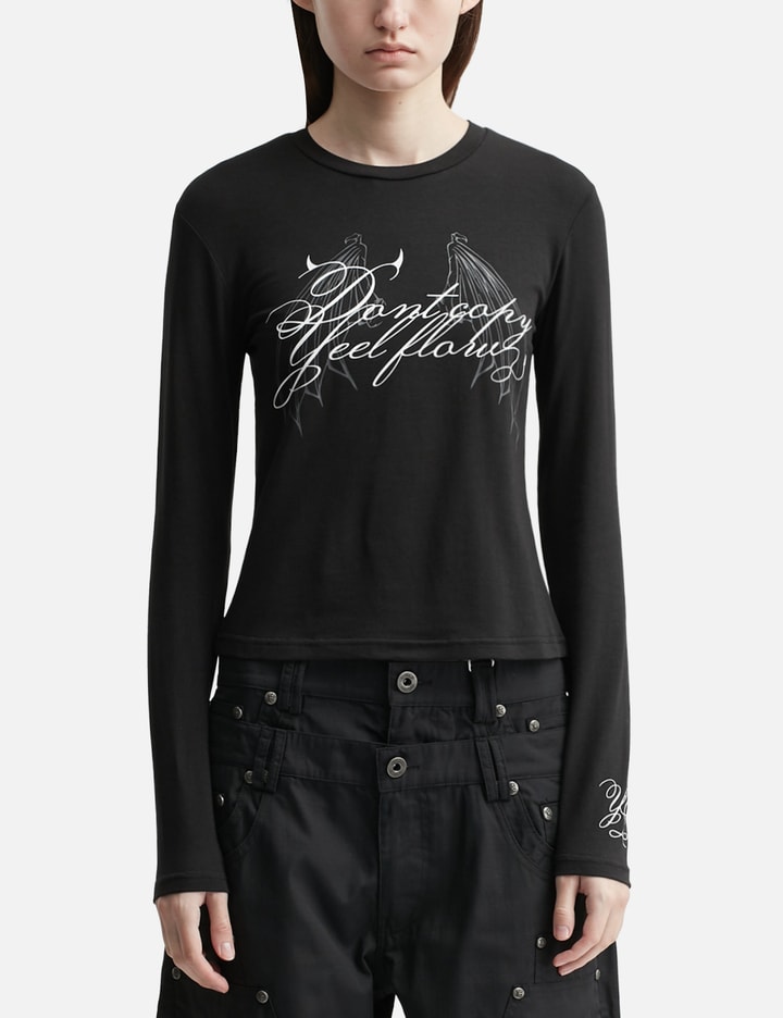 Wing Lettering Long Sleeve Top Black Placeholder Image