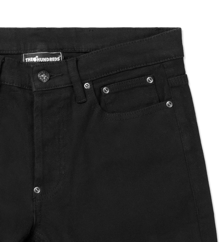 Black Temple Skinny Fit Denim Jeans Placeholder Image