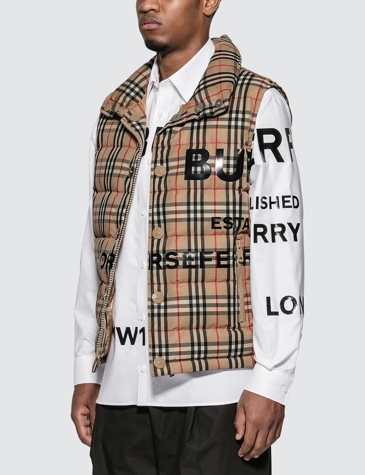 Horseferry Print Vintage Check Puffer Gilet Placeholder Image