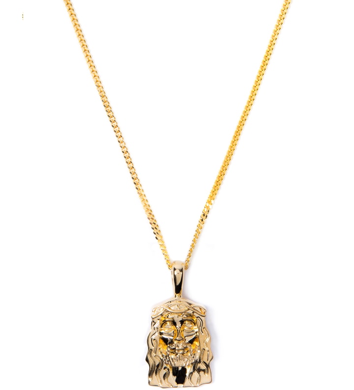 18K Gold 30” Cuban Messiah Necklace Placeholder Image