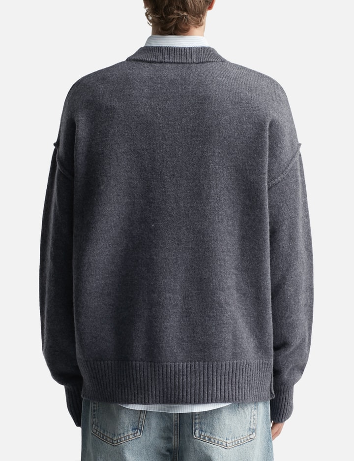 Ami Cardigan With Contrasted Ami De Coeur