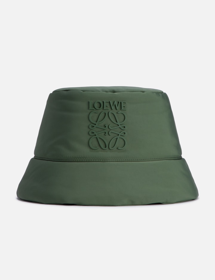 Loewe Puffer Bucket Hat In Green