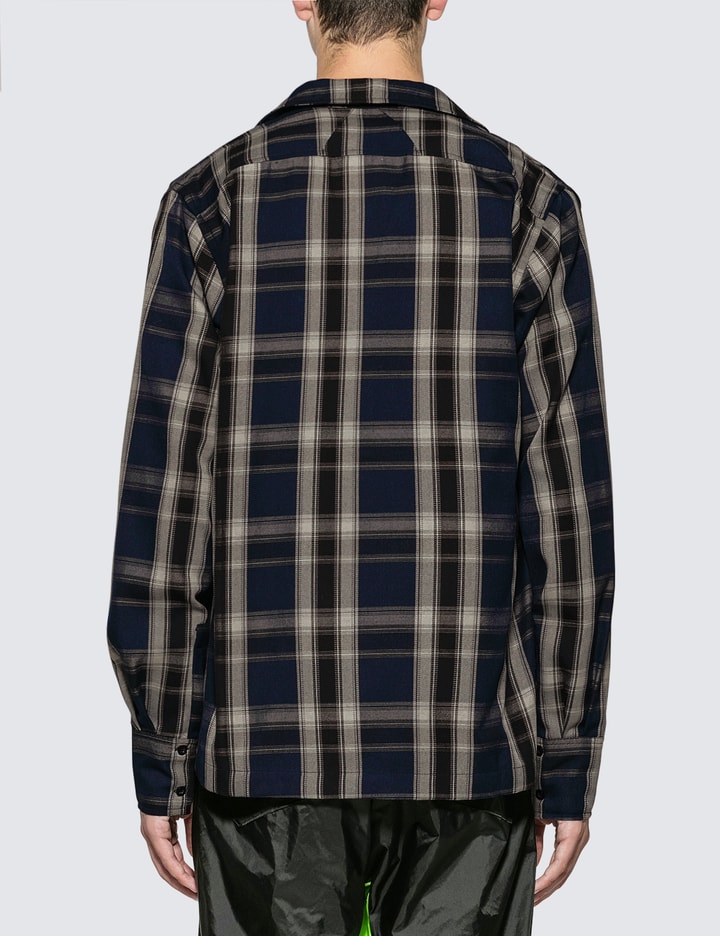 Plaid Button-Up Twill Overshirt Placeholder Image