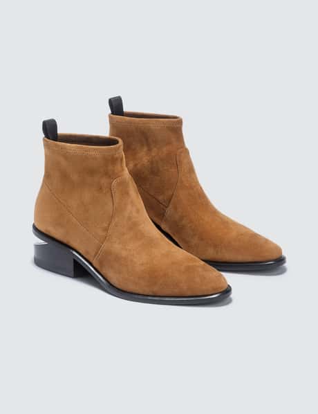 Alexander Wang Kori Stretch Ochre Suede Boots HBX