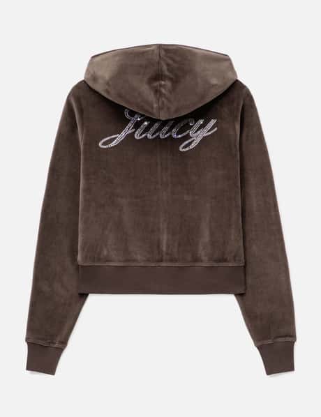 & Rich X Juicy Couture Script Velour Zip Hoodie view 8