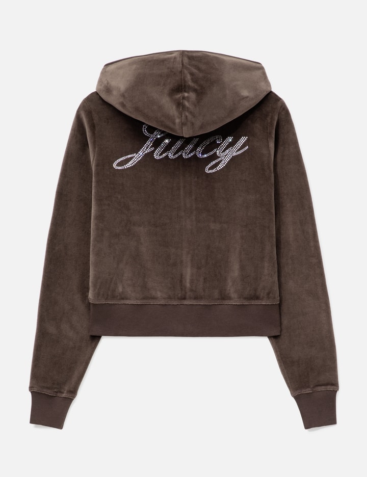 & Rich X Juicy Couture Script Velour Zip Hoodie view 2