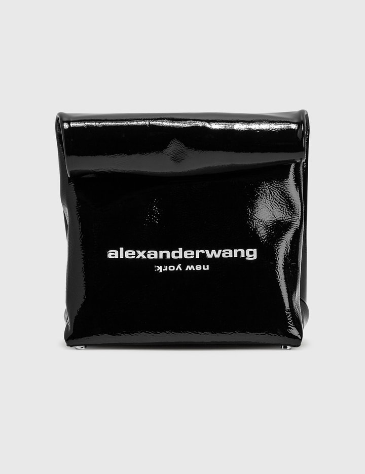 Alexander Wang Lunch Bag Patent Leather Clutch in White