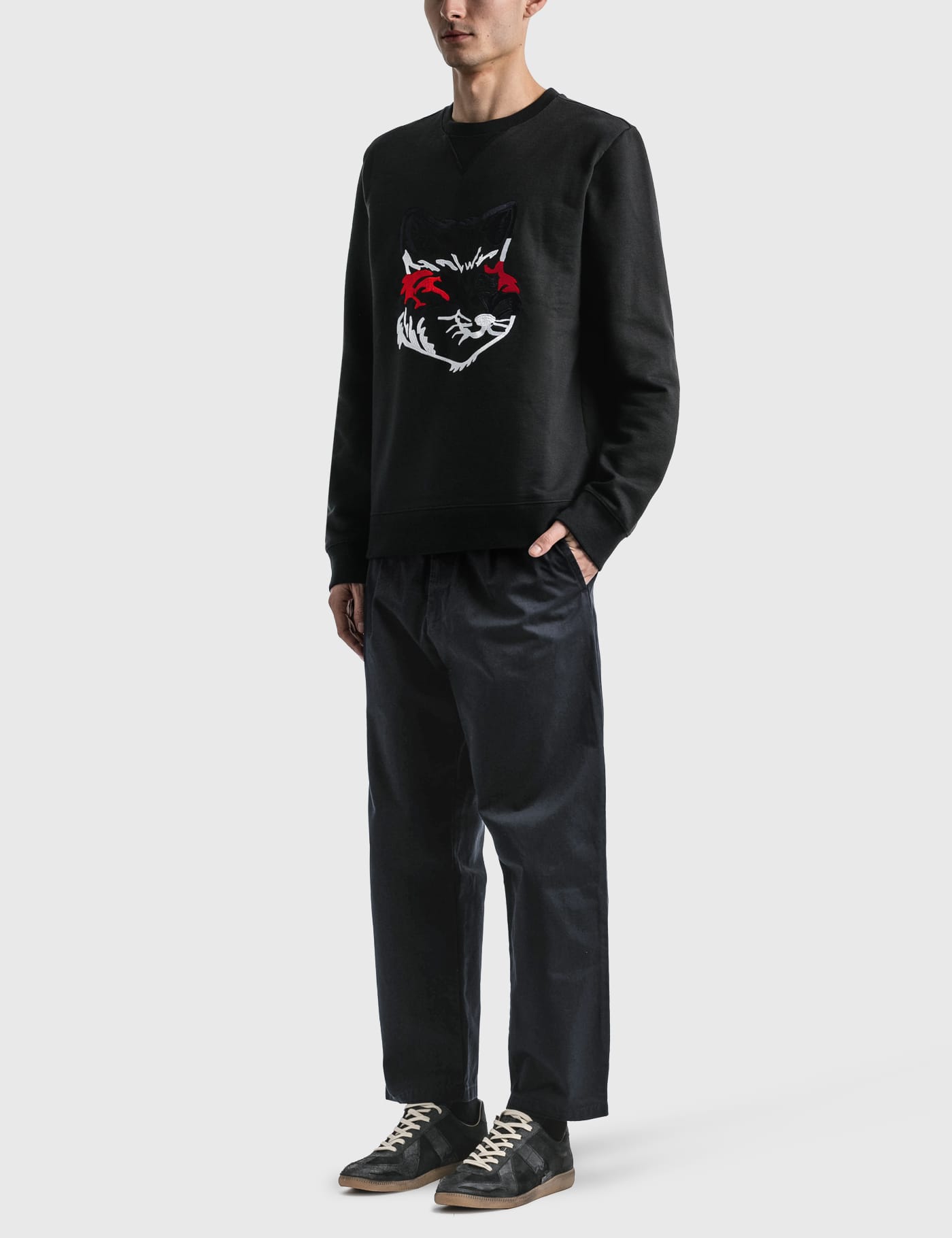 Maison Kitsuné   Big Fox Embroidery Regular Sweatshirt   HBX