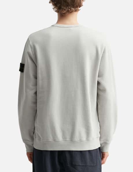 Brushed Organic Cotton Fleece Sweatshirt With Ribbed Inserts view 13