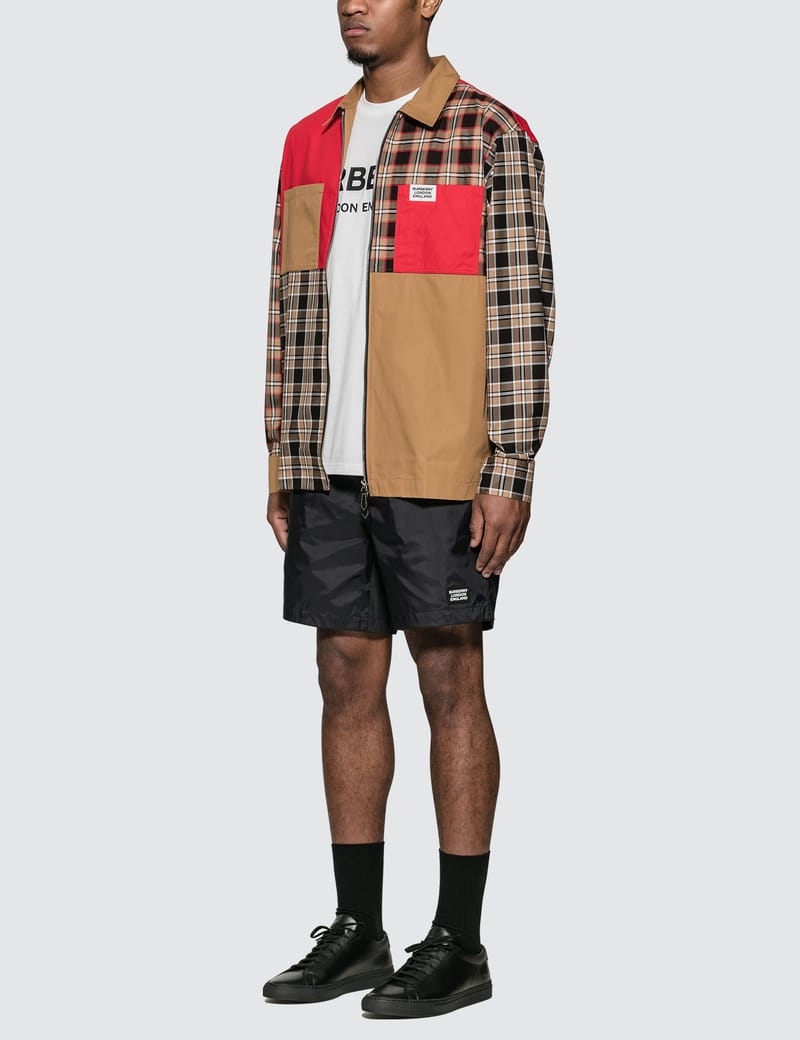 burberry color block shirt