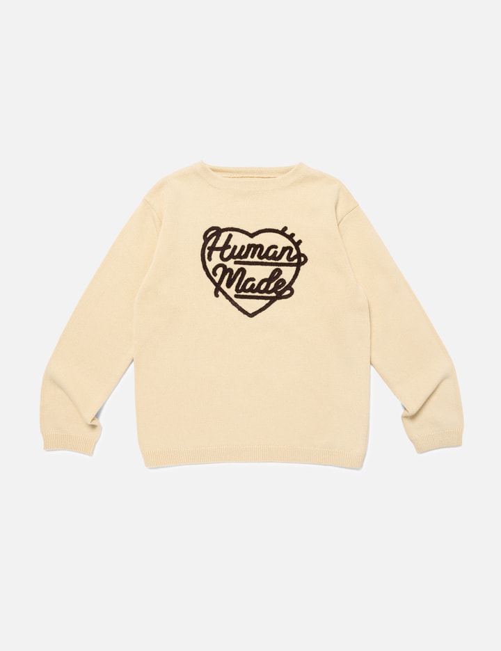 Human Made Heart Knit Sweater In Beige