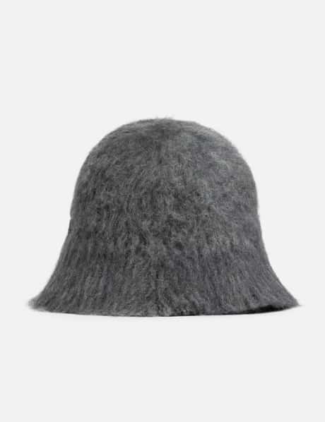 Grey Mohair Ami Bucket Hat view 6