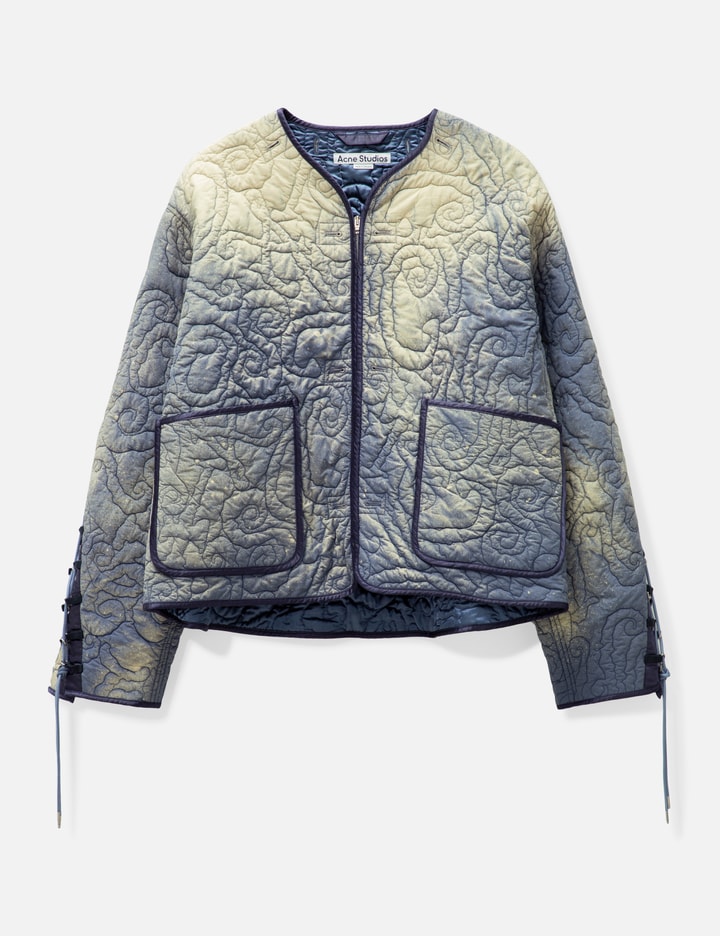 Acne Studios Lacing Quilted Jacket In Blue