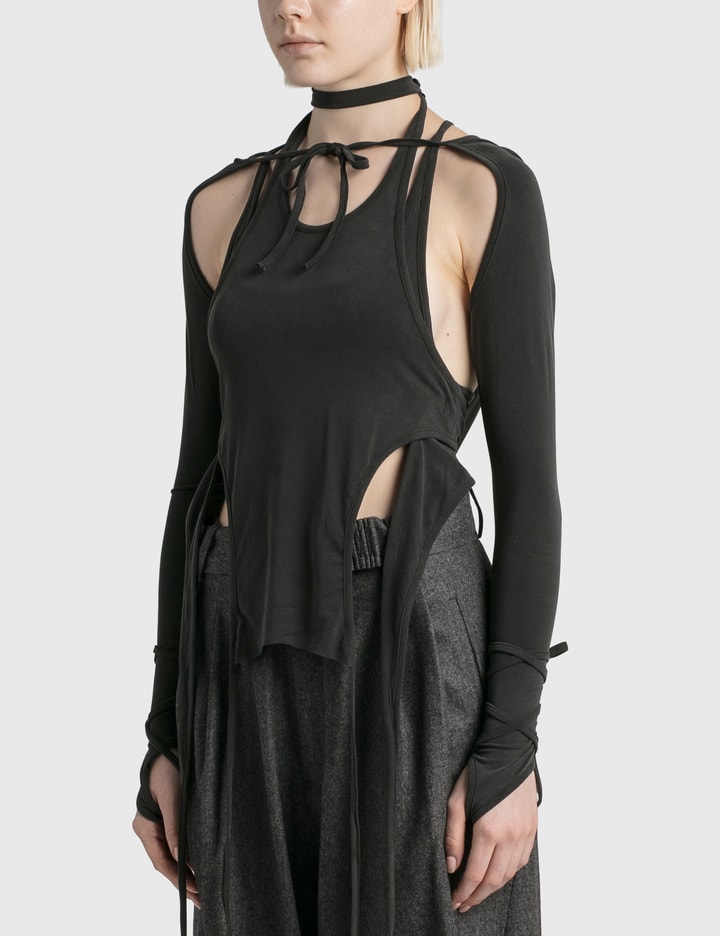 Layered Halter With Hooded Sleeve Placeholder Image