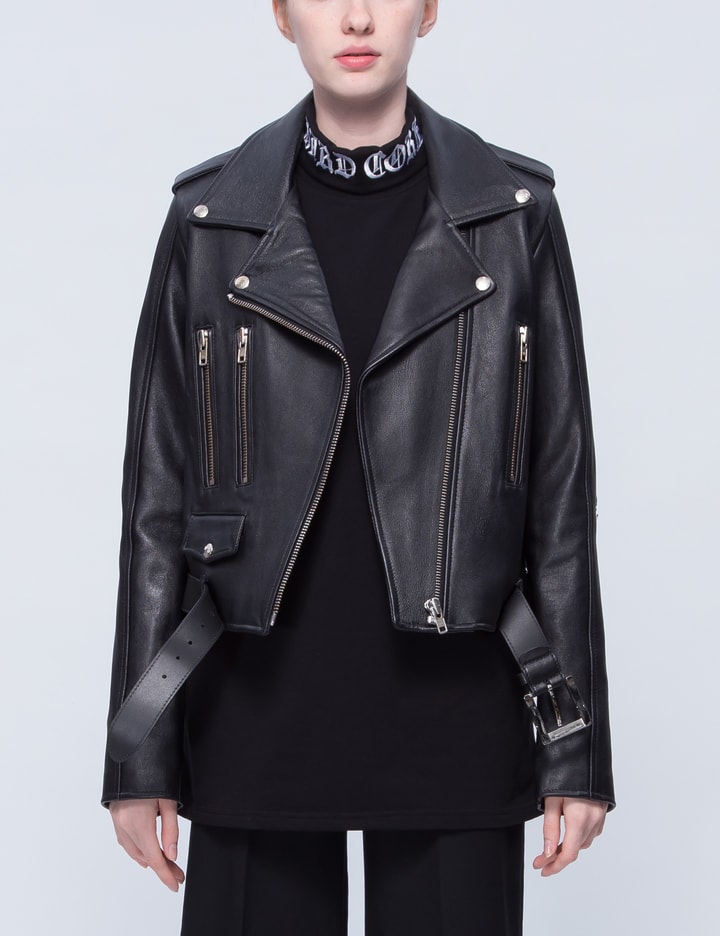 MISBHV Men's Monogram Leather Jacket