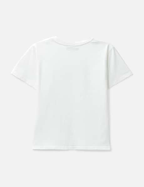 "Sera" Cursive Fitted T-Shirt In White view 8