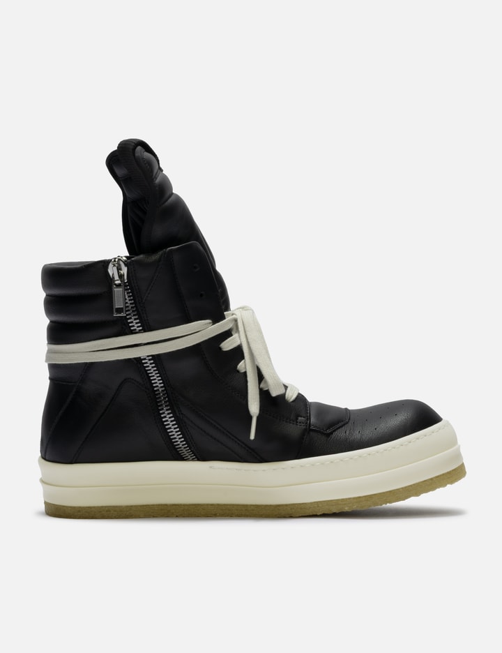 Rick Owens Creep Geobasket High-top Casual Shoes In Black