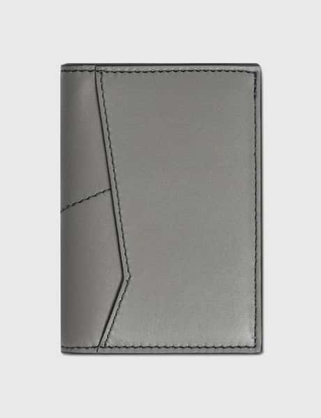 Loewe Puzzle Slim Zip Bifold Wallet In Classic Calfskin in White