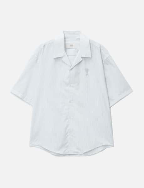 Ami COTTON CAMP COLLAR SHORT SLEEVE SHIRT