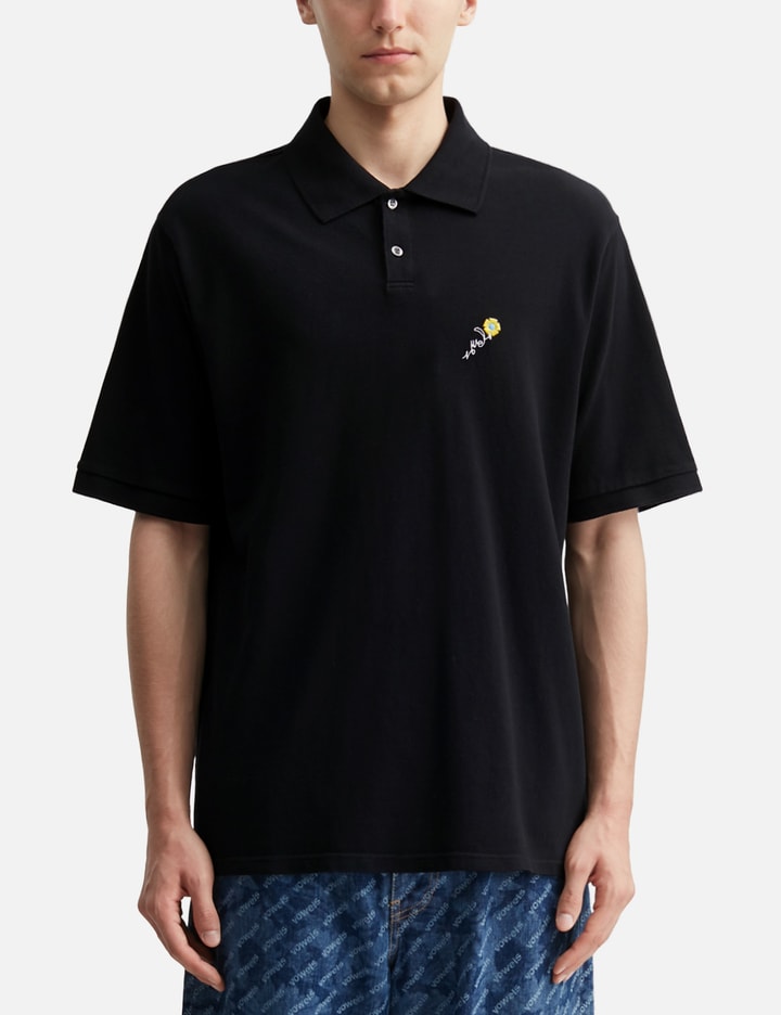 vowels Short Sleeve Pique Polo