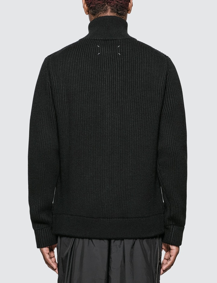 Zip Up Heavy Knit Wool Cardigan Placeholder Image
