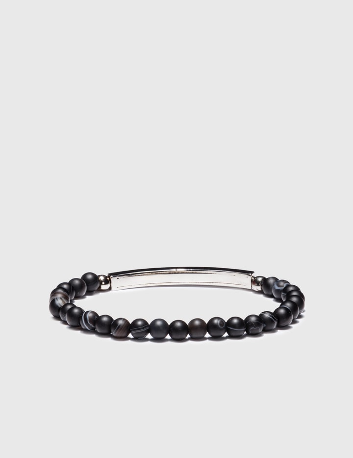Skull Beaded Bracelet With Logo Plate Placeholder Image