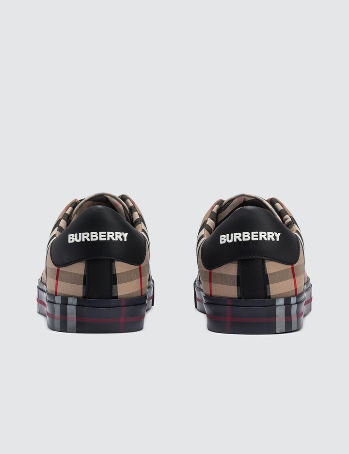 Contrast Check and Leather Slip-on Sneakers Placeholder Image