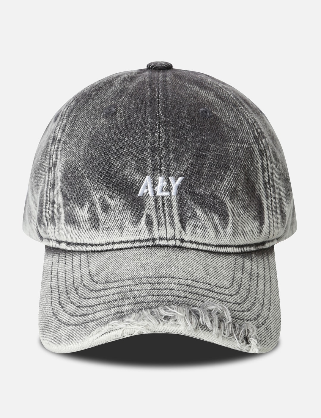 ALY "Aly Distressed Logo Grey" Washed Cap