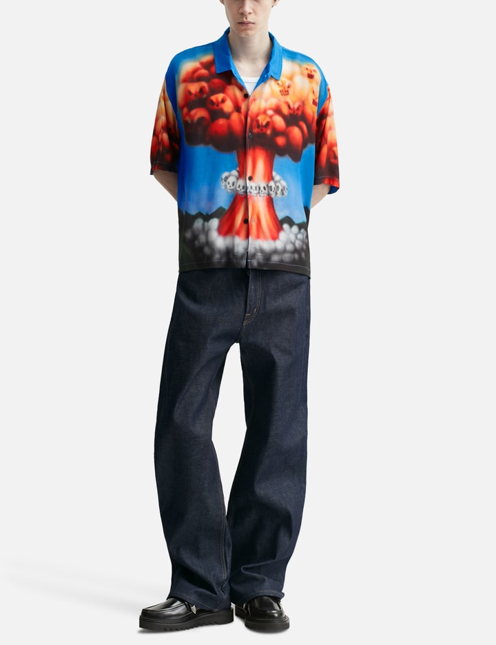 Brain Dead Explosion Short Sleeve Button Down Shirt