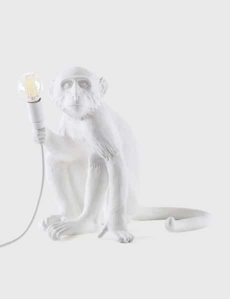 Seletti The Monkey Lamp White Sitting Version