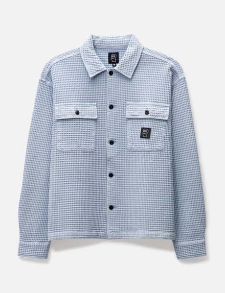 Brain Dead WAFFLE BUTTON FRONT SHIRT