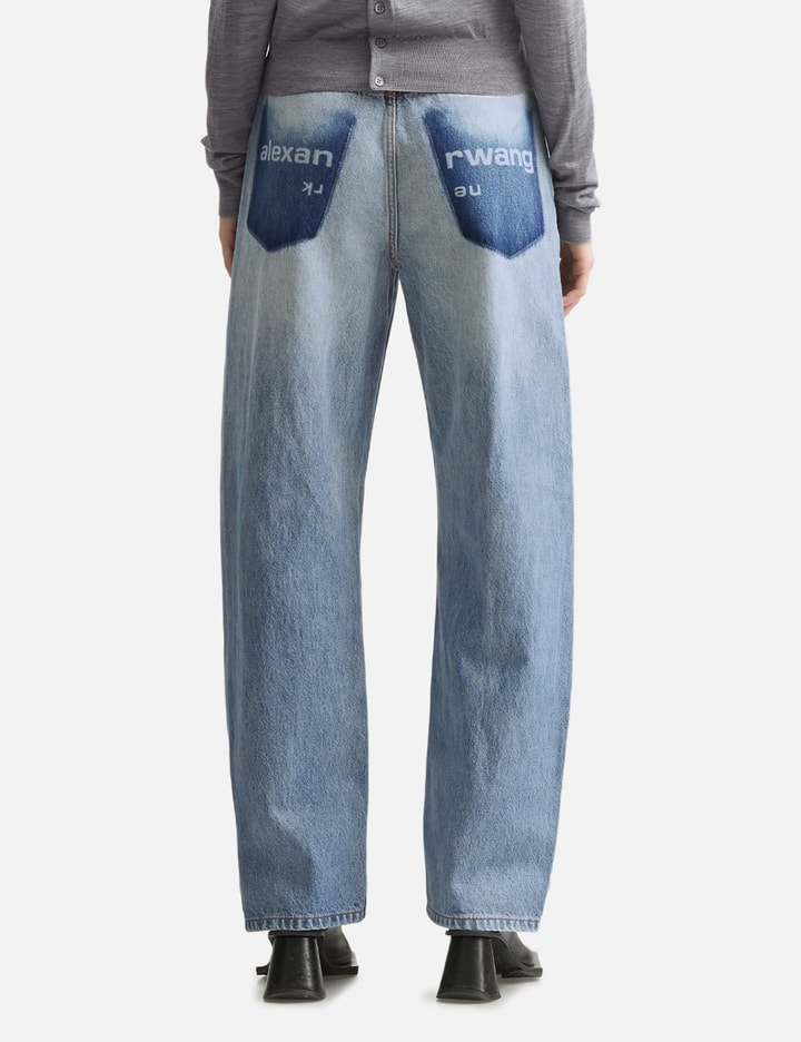 Alexander Wang Float Mid-Rise Relaxed Jean With Logo Shadow Pocket