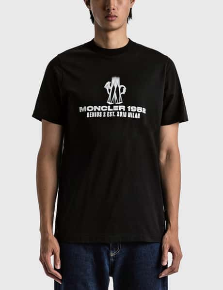 Moncler Genius: 2 Moncler 1952 Black Double Logo T-Shirt