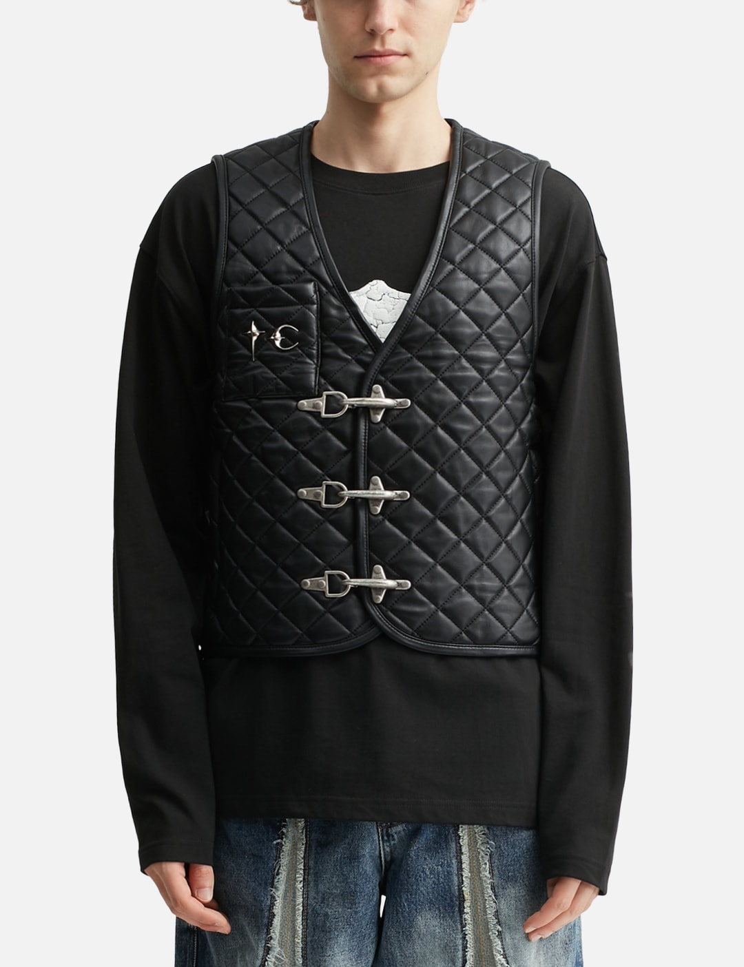 TC Bone Leather Quilted Vest view 12