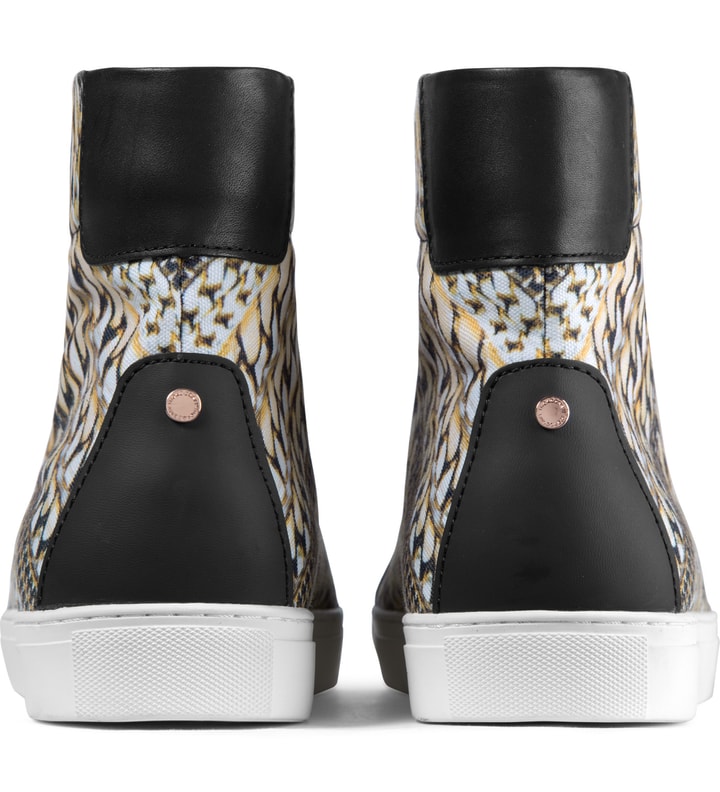 Black/Gold Chain Logan High Top Sneakers Placeholder Image