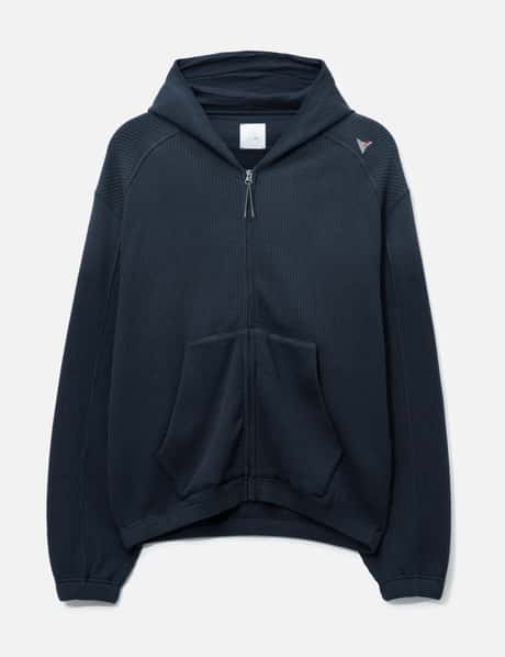 Bee Sun Faded Organic Waffle Zip Up Hoodie view 6