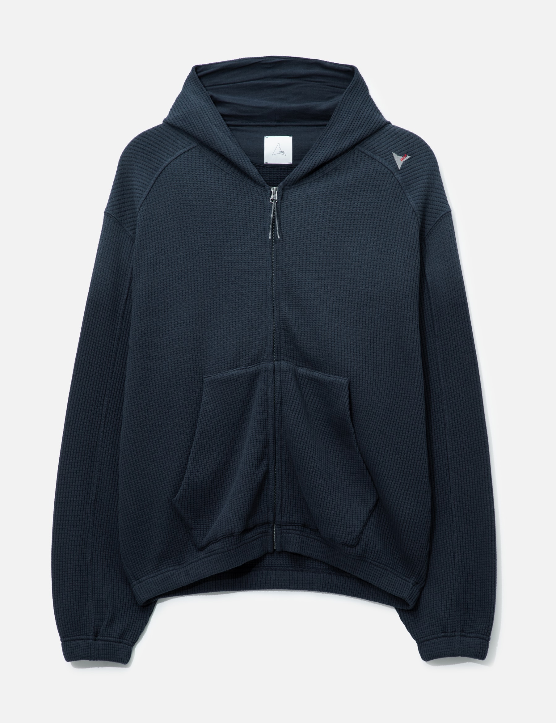 Bee Sun Faded Organic Waffle Zip Up Hoodie view 16