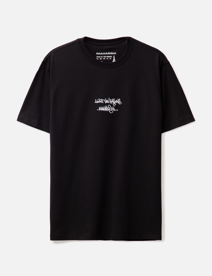 Shop Maharishi Distorted Dragon T-shirt · Guest Artist: Kay One In Black