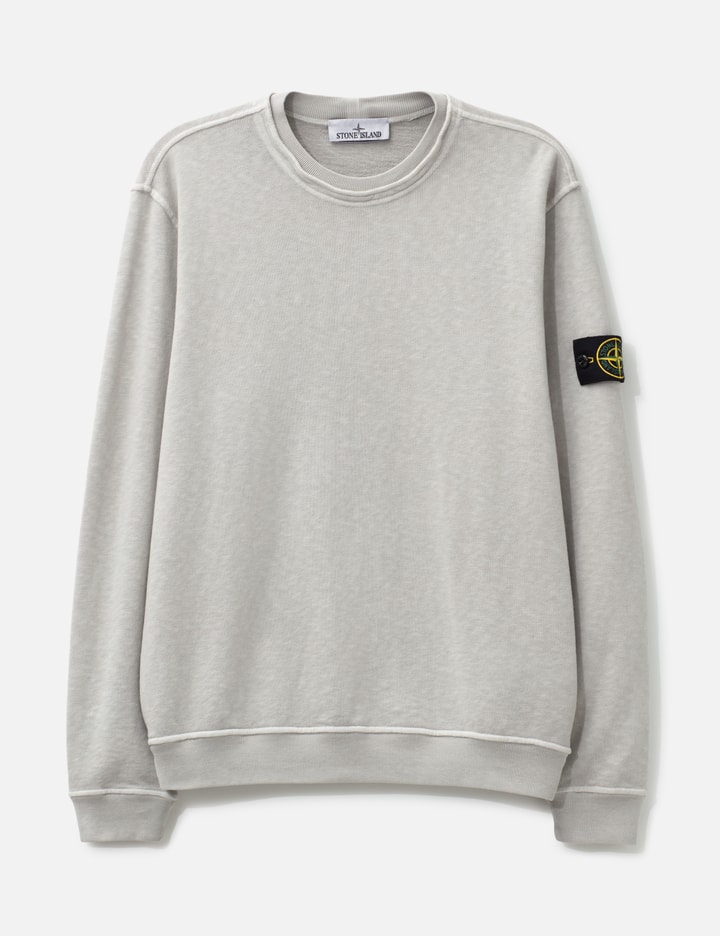 Stone Island Malfilé Fleece 'Old' Effect Crewneck Sweatshirt