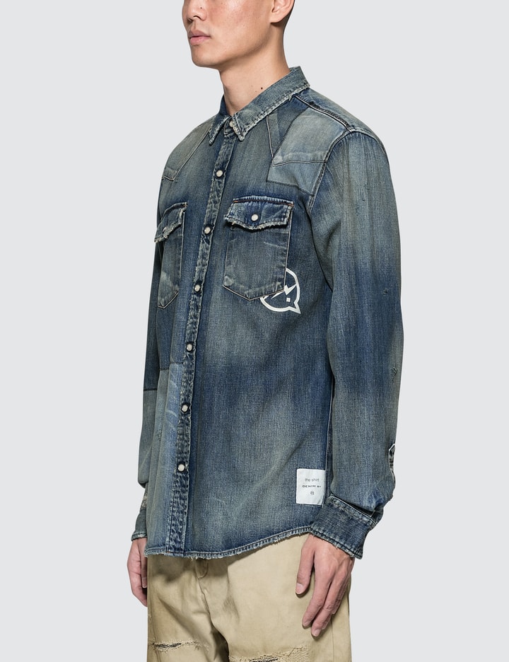 Patchwork Denim Shirt Placeholder Image