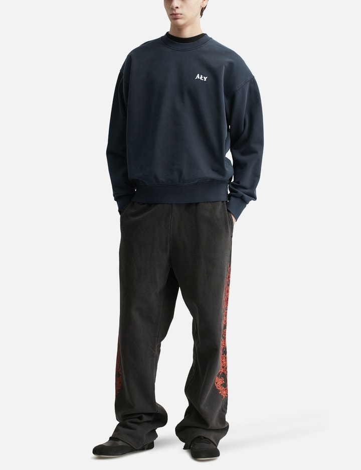 "Good Vibes Ahead Black Washed" Crewneck view 5