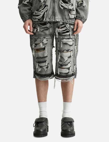 Hell Camo Denim Shorts view 11
