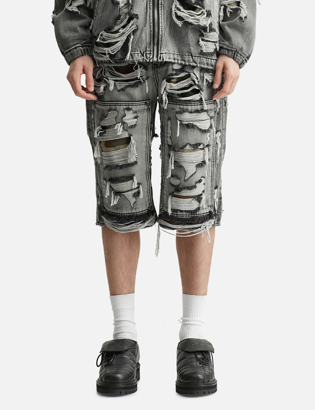 Hell Camo Denim Shorts view 12