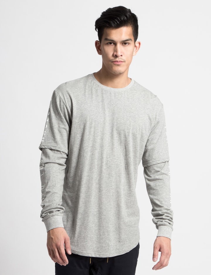 Grey Layered Long Sleeve T-Shirt Placeholder Image