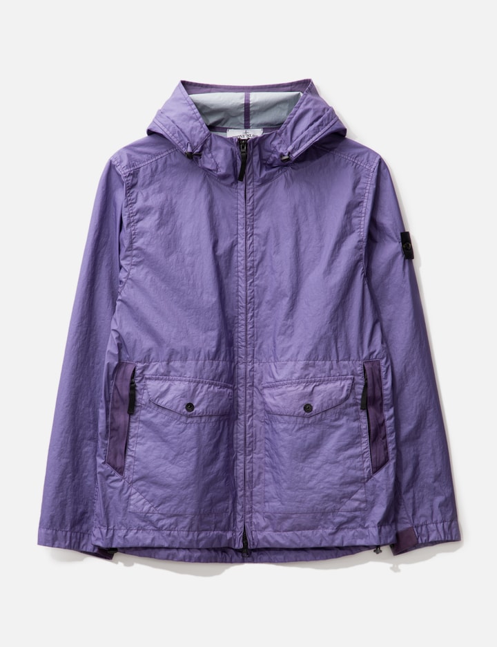 Shop Stone Island Membrana 3l Tc Hooded Jacket In Purple