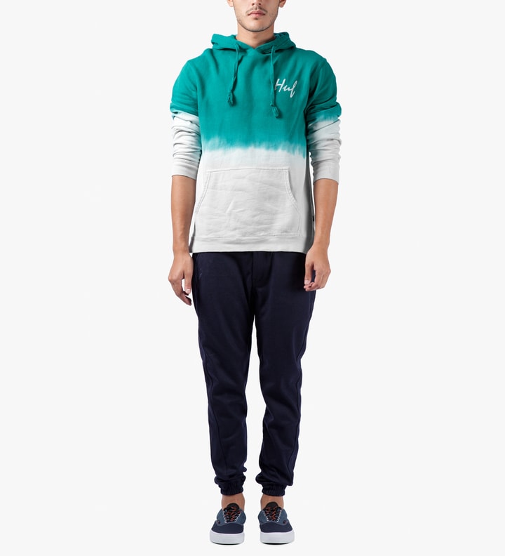 Jade/Off White Tie-dye Pullover Hoodie Placeholder Image