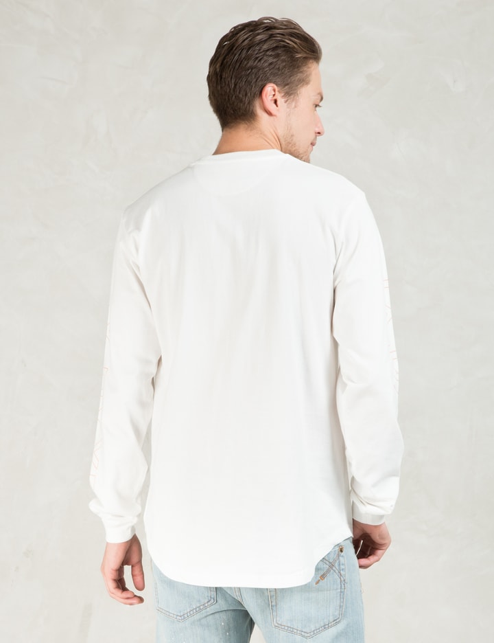 White L/S Dotted Scoop Bottom T-Shirt Placeholder Image