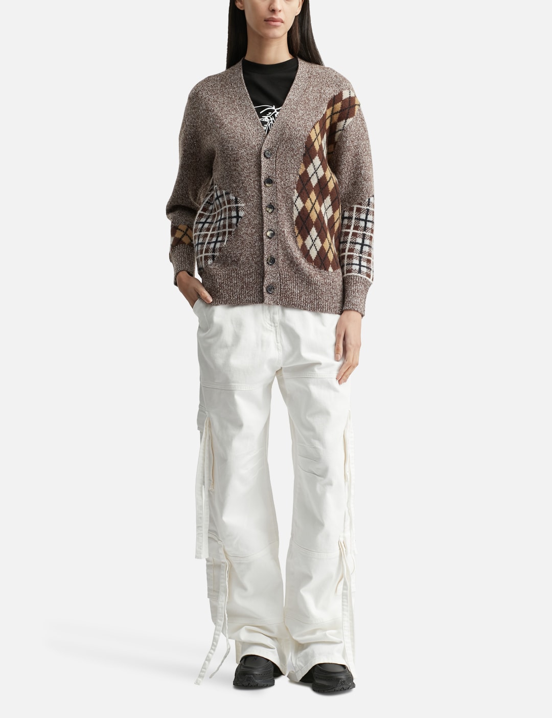 Argyle & Check Mix Cardigan view 12