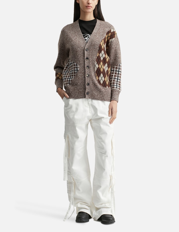 Argyle & Check Mix Cardigan Placeholder Image