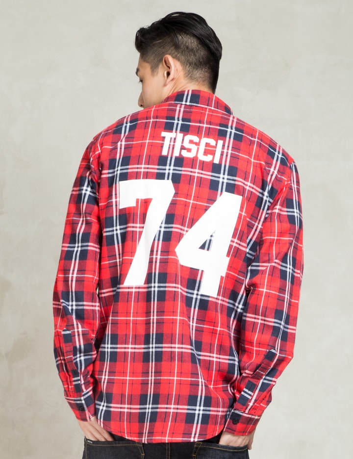 Red TISCI74 Football Flannel Shirt Placeholder Image